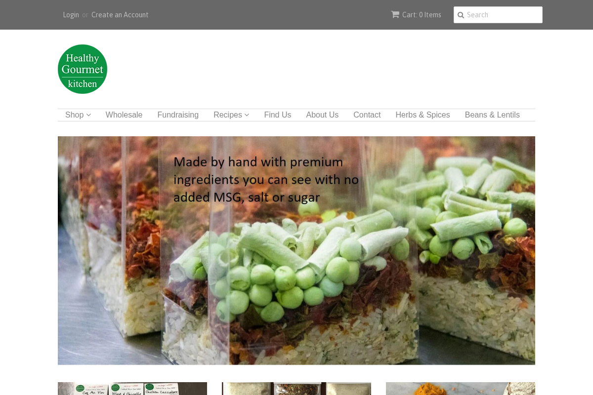 healthygourmet.com homepage screenshot