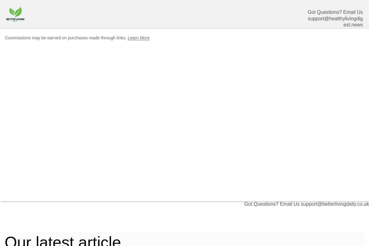 healthylivingdigest.news homepage screenshot