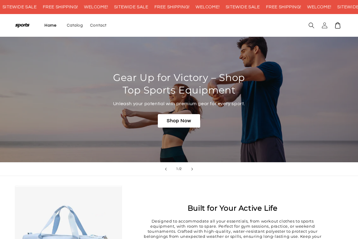 My Store homepage screenshot