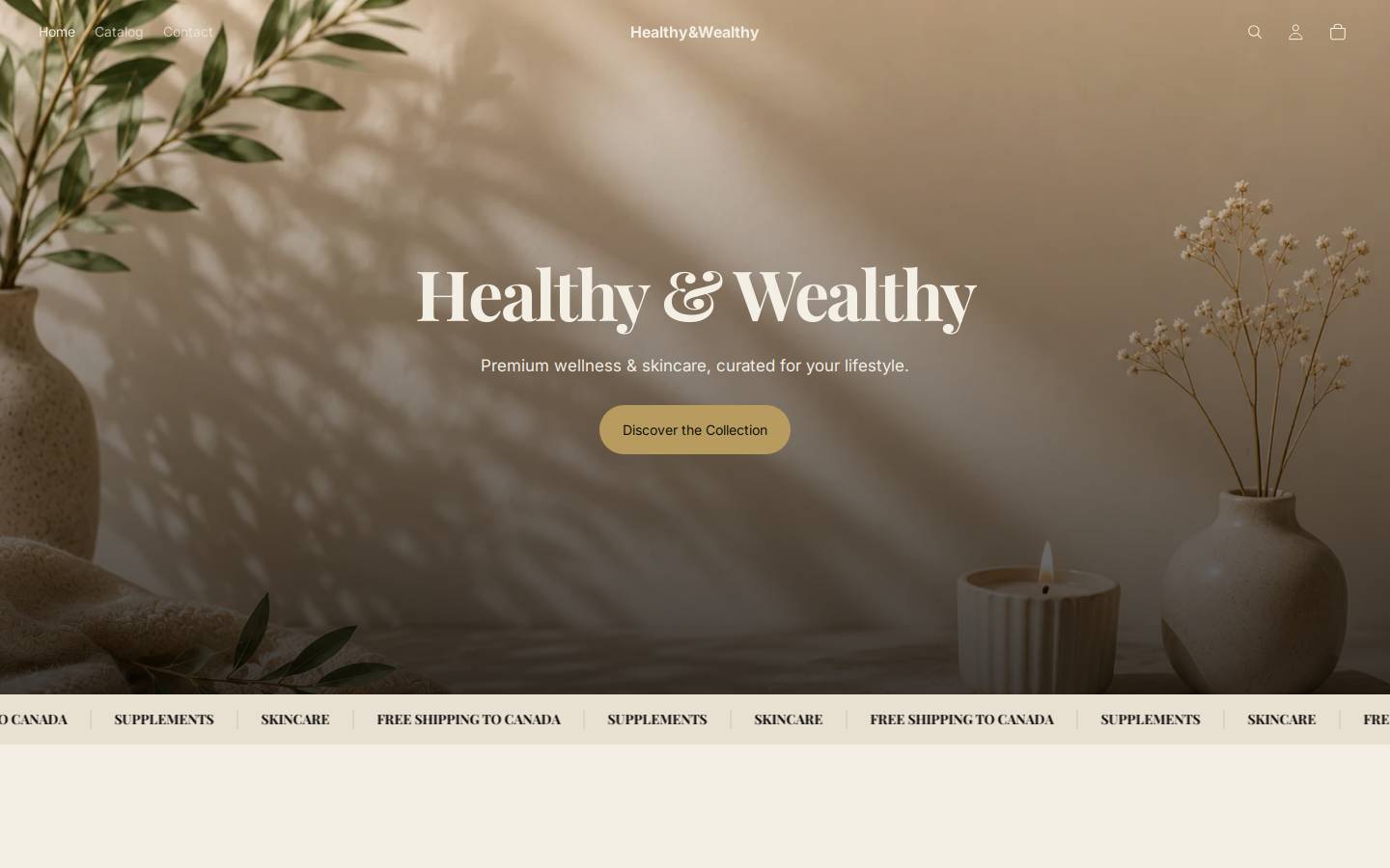 healtyandwealthy.com homepage screenshot