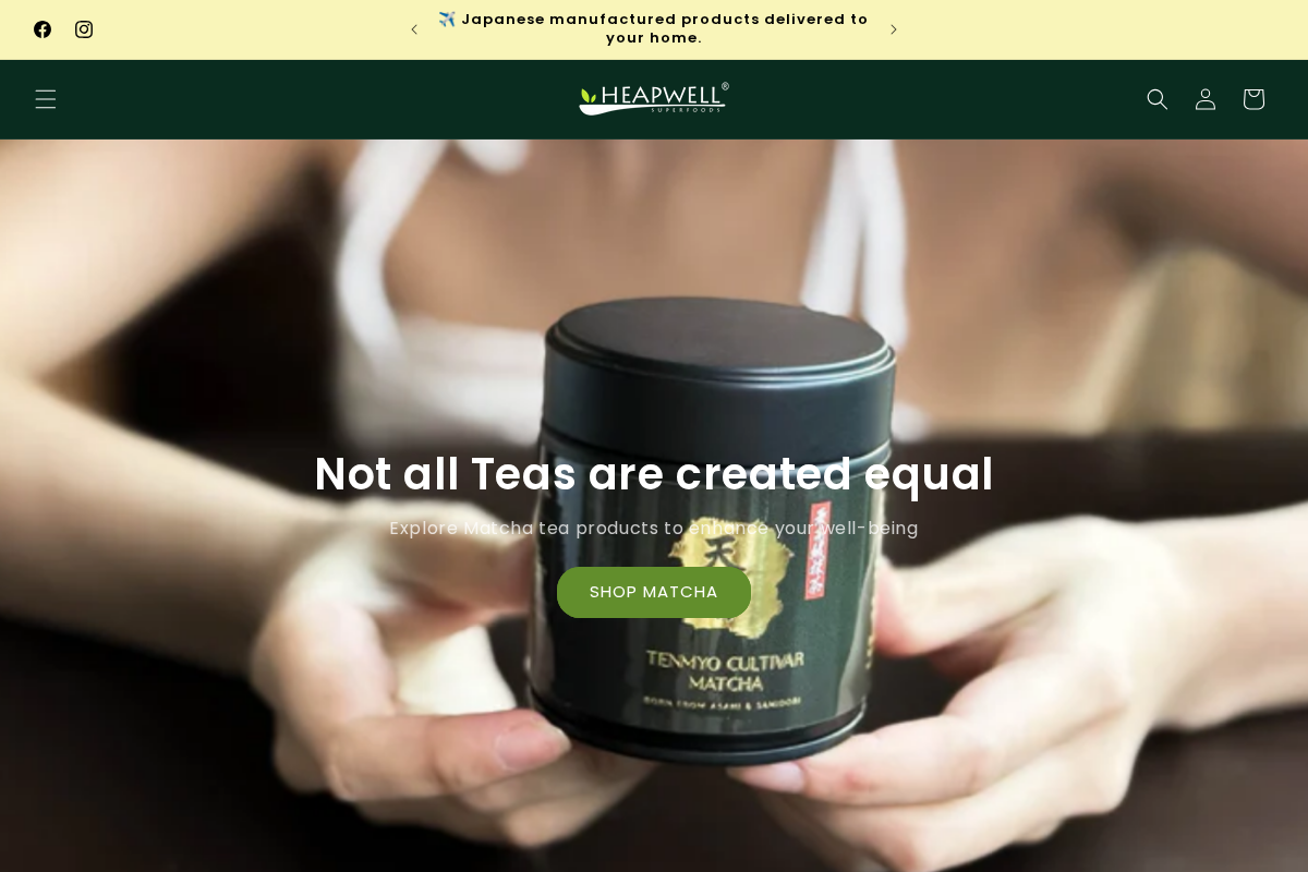 HeapwellSuperfoods homepage screenshot