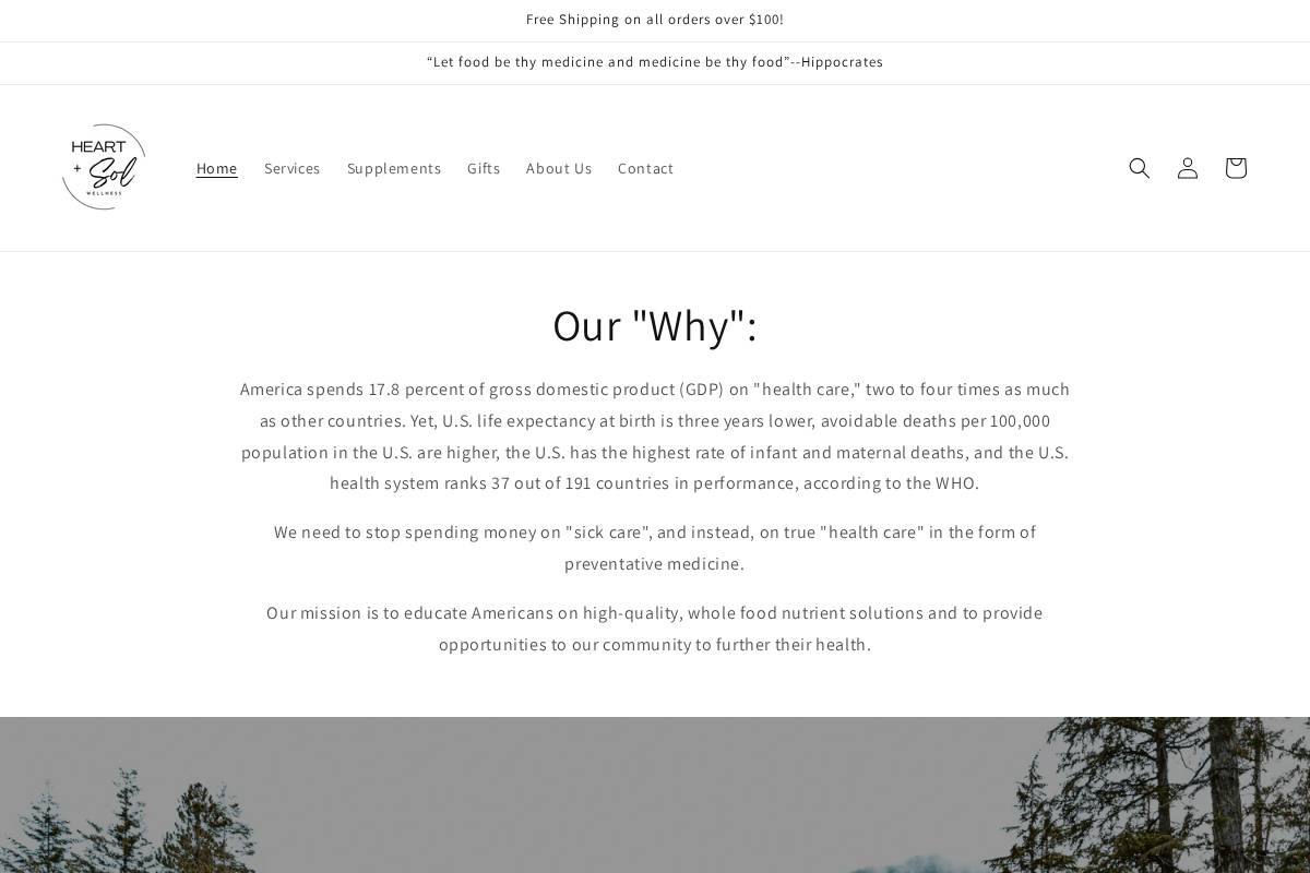heartandsolwellness.com homepage screenshot