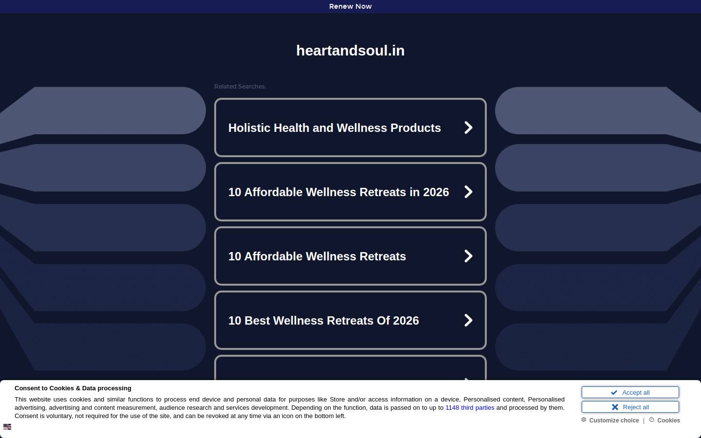 heartandsoul.in homepage screenshot