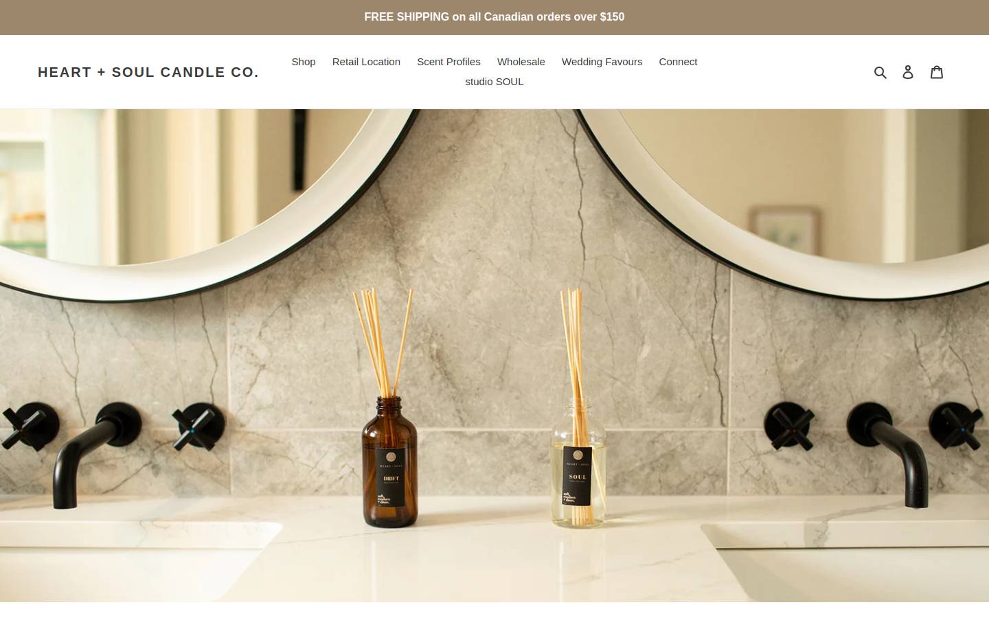 heartandsoulcandleco.com homepage screenshot
