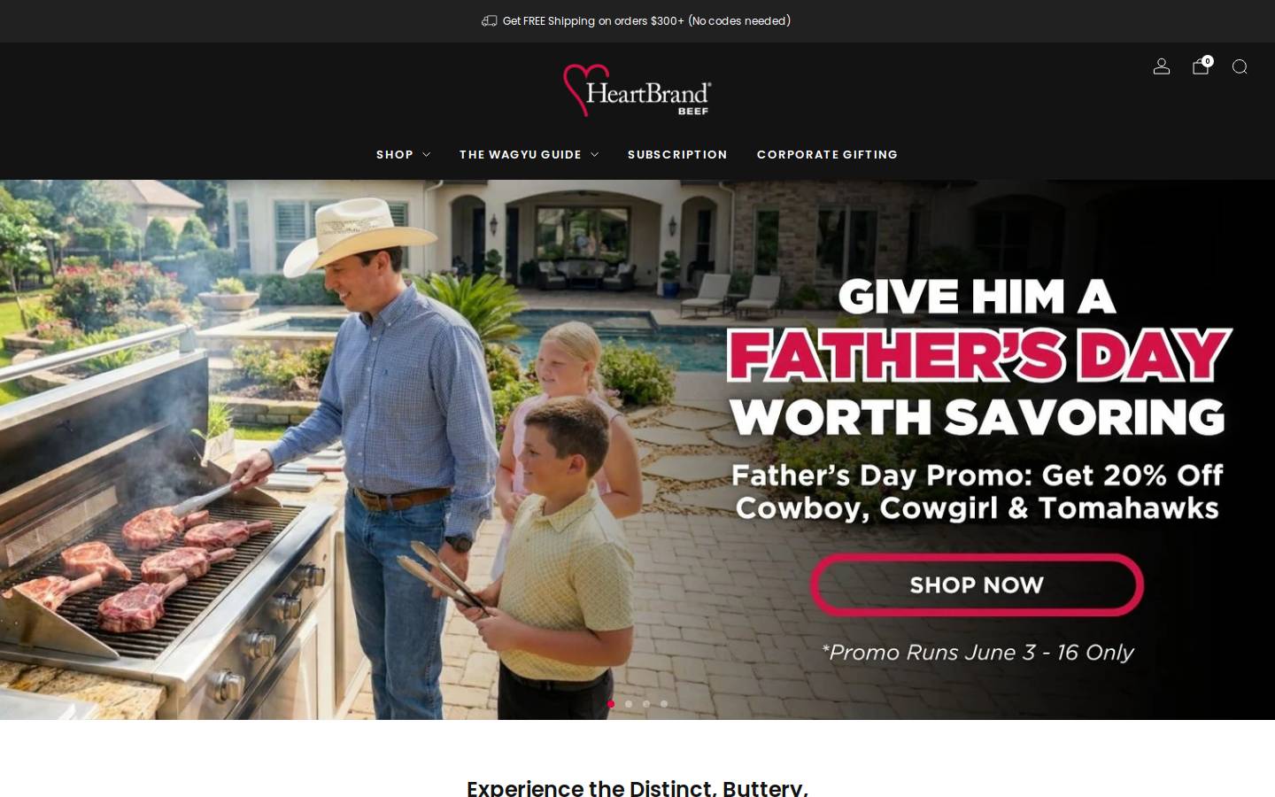 HeartBrand Beef homepage screenshot