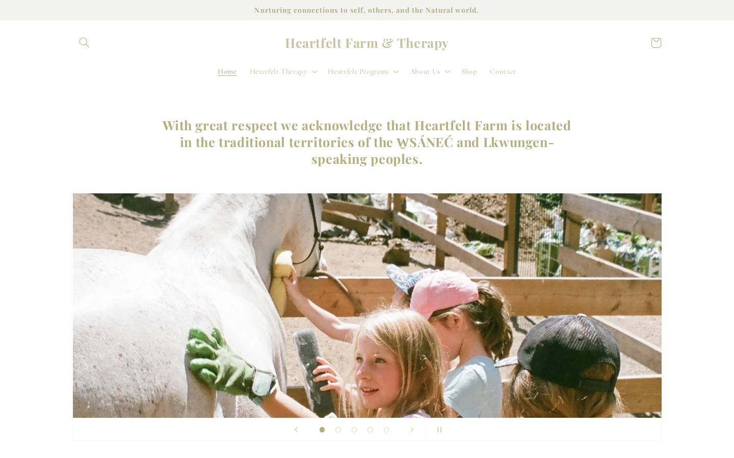 heartfelttherapy.ca homepage screenshot