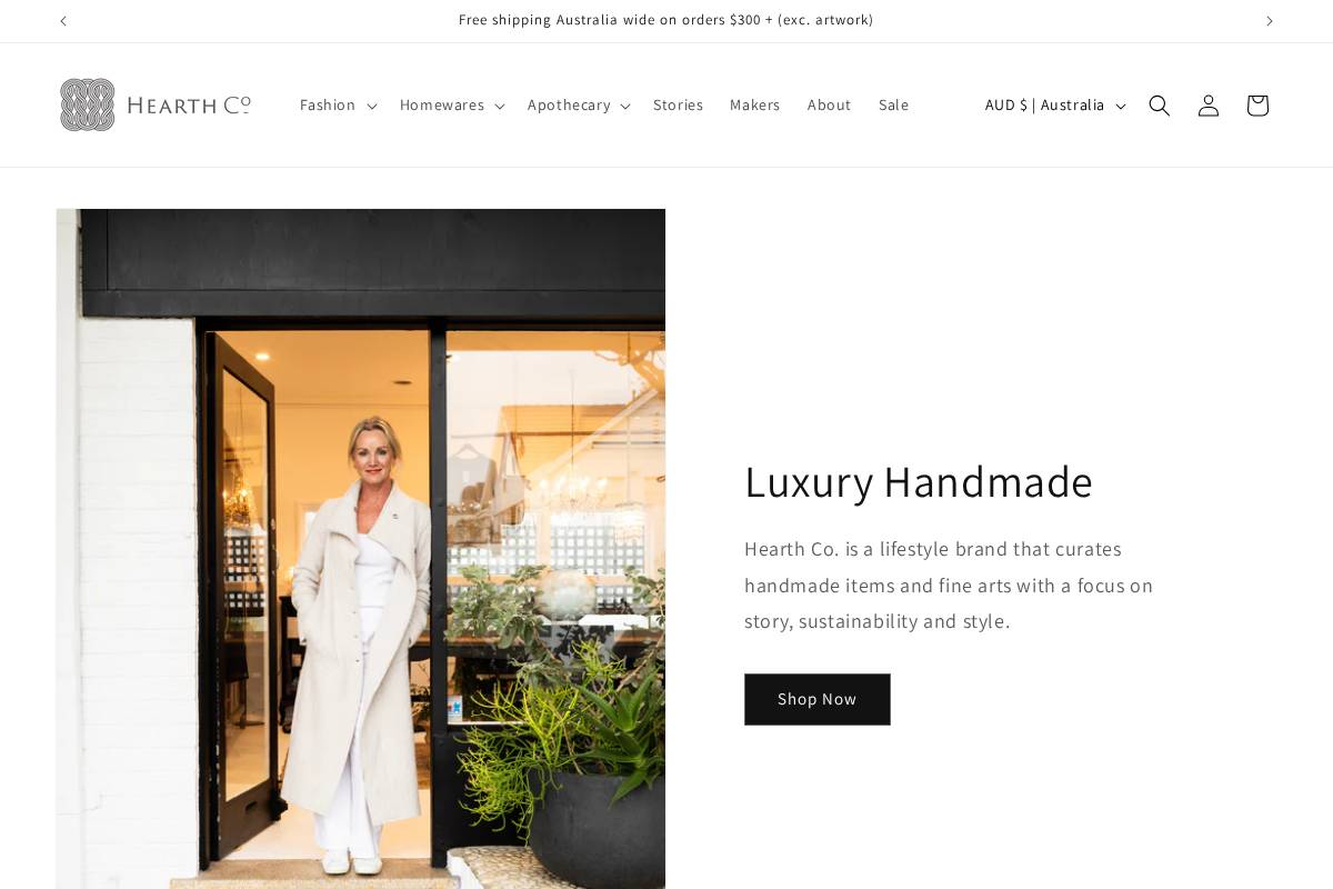 hearth-co.com homepage screenshot