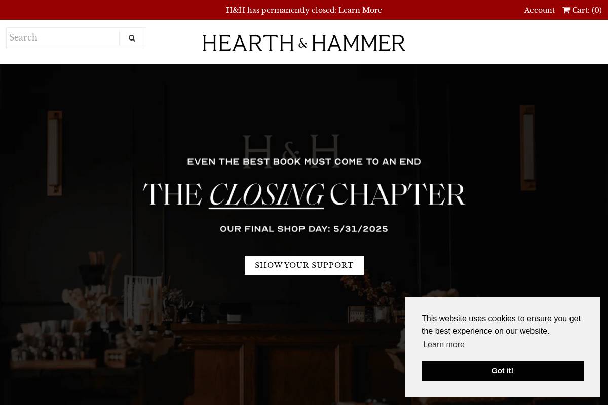hearthandhammer.co homepage screenshot