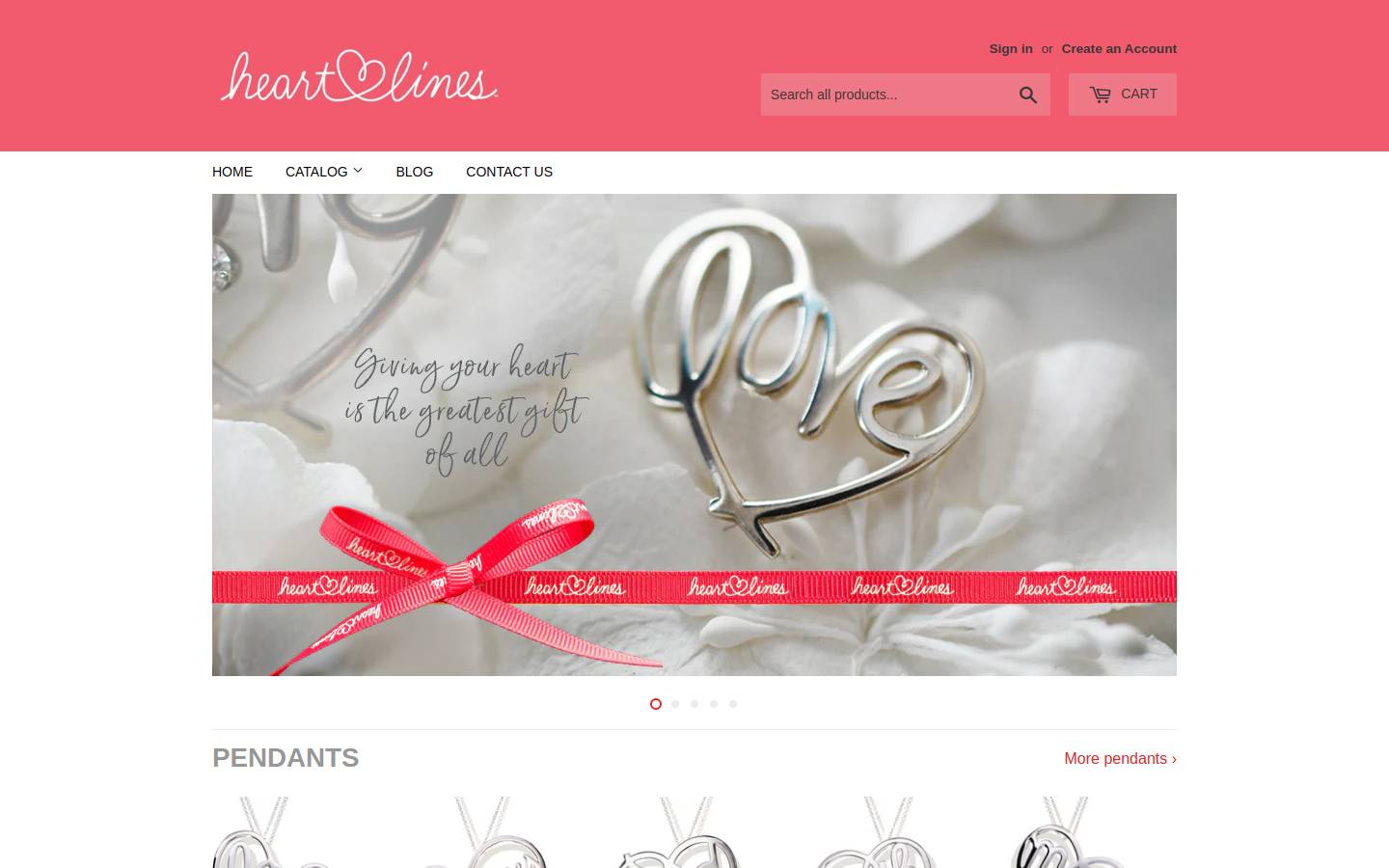 heartlines.com homepage screenshot