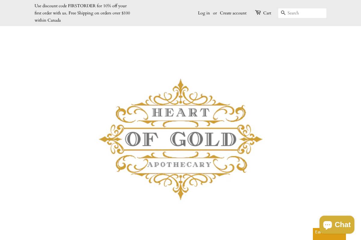 heartofgoldapothecary.com homepage screenshot