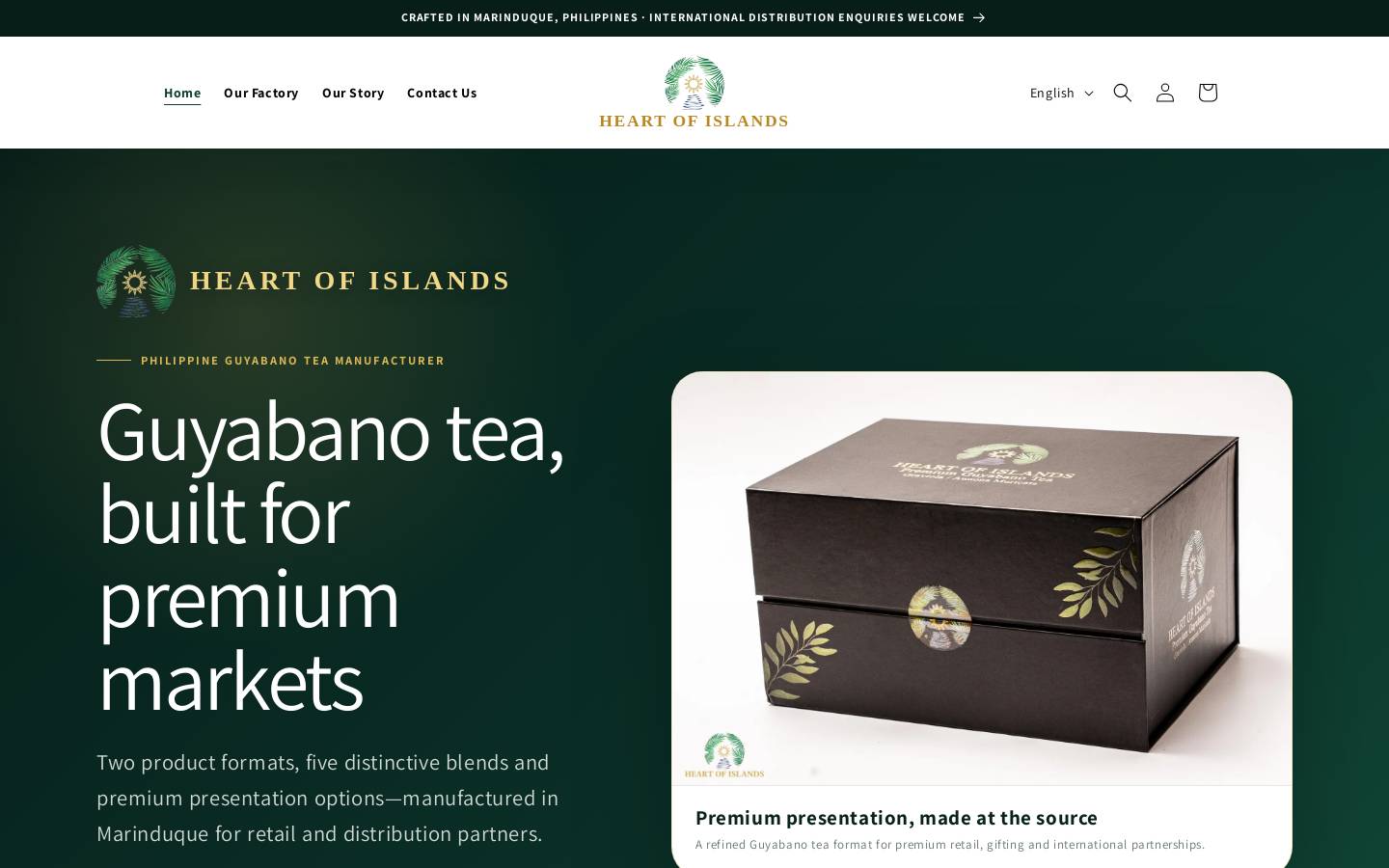 heartofislands.com homepage screenshot
