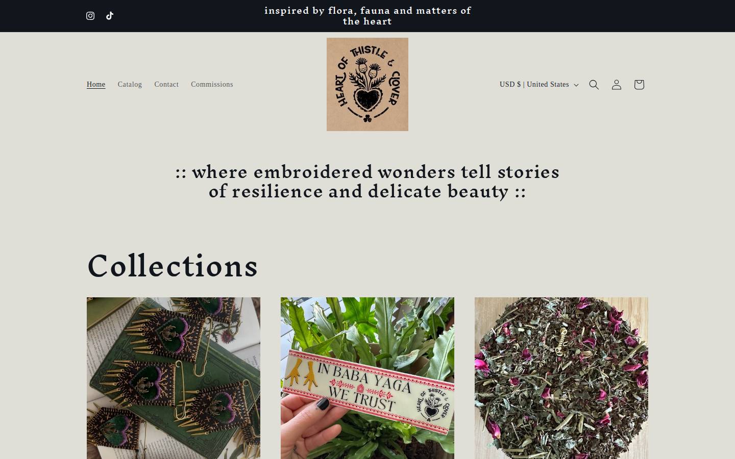 heartofthistleandclover.com homepage screenshot