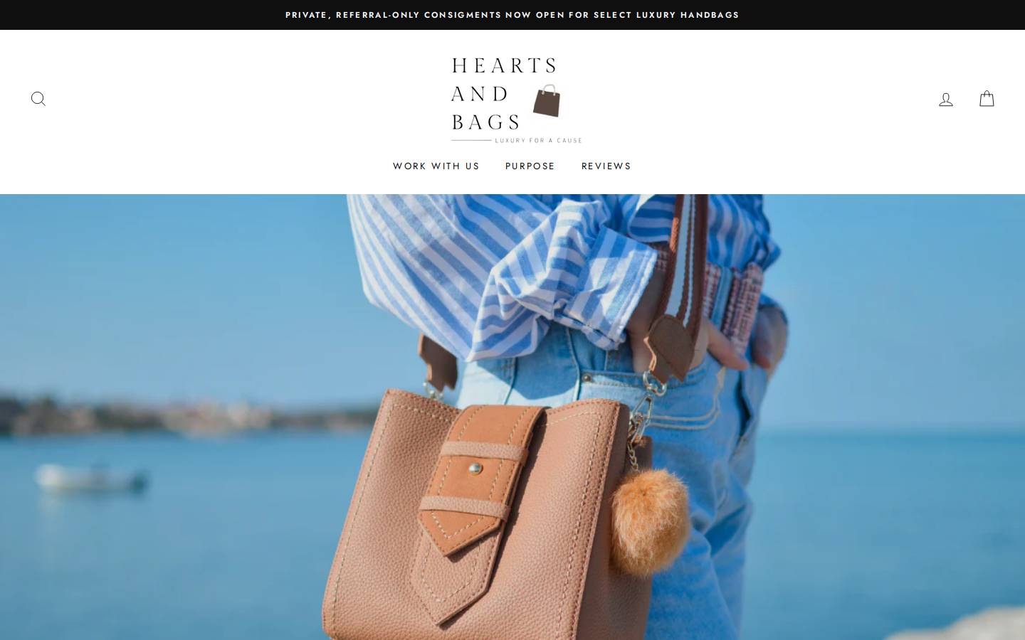 heartsandbags.com homepage screenshot