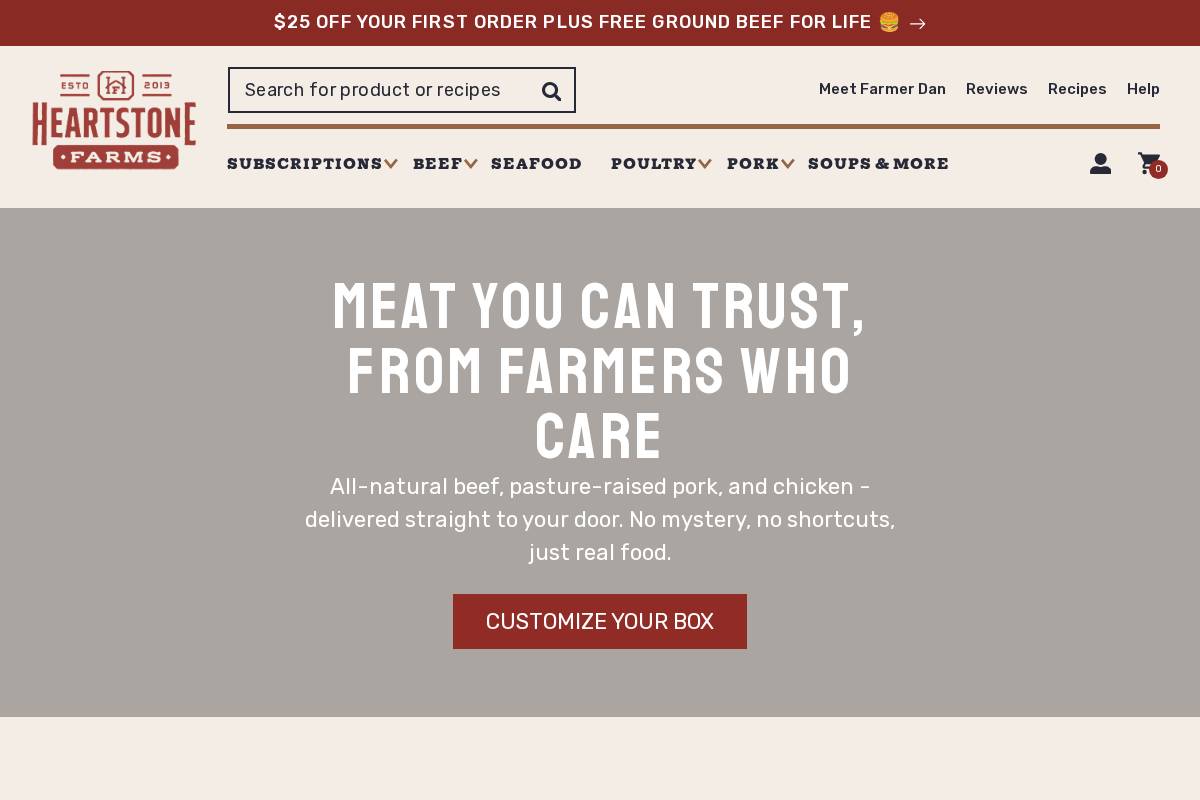 Heartstonefarm homepage screenshot