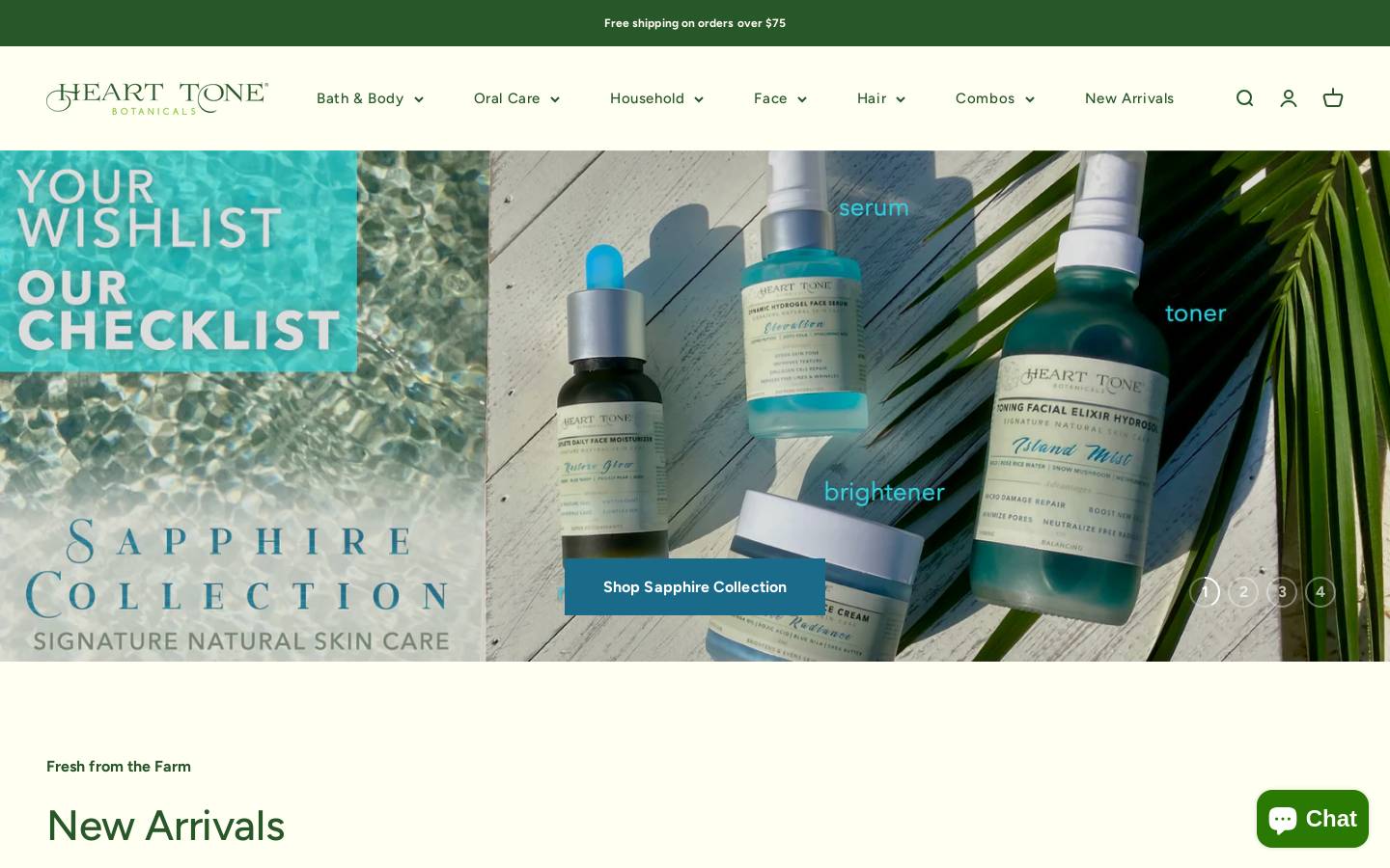 hearttonebotanicals.com homepage screenshot