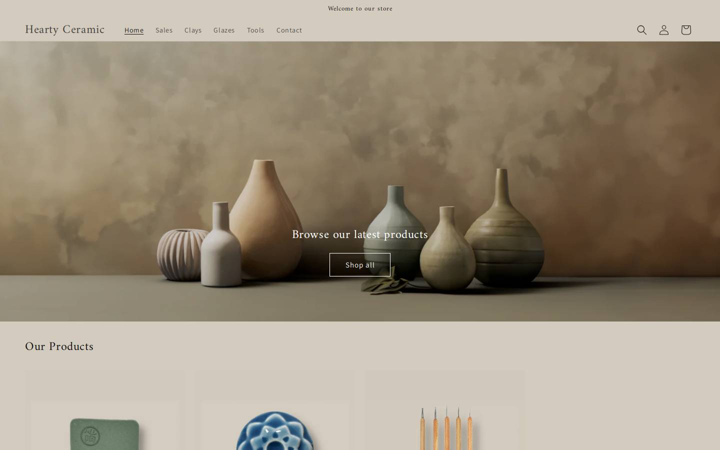 heartyceramic.ca homepage screenshot
