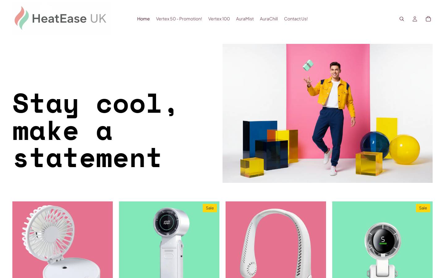 heatease.shop homepage screenshot