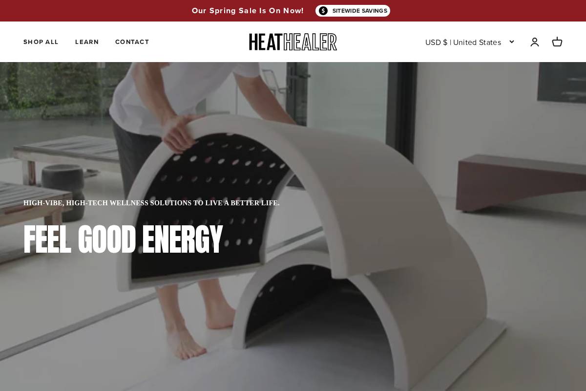 Heat Healer homepage screenshot