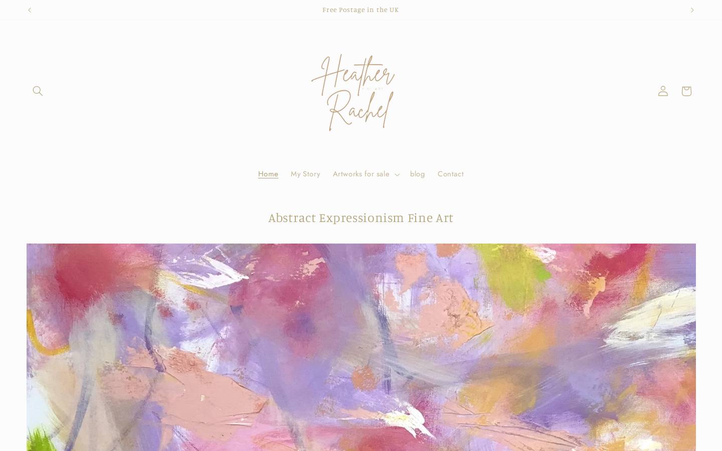 Heather Rachel Fine Art homepage screenshot