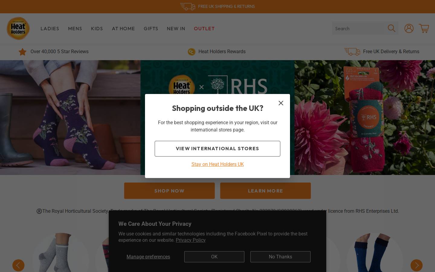 Heat Holders homepage screenshot