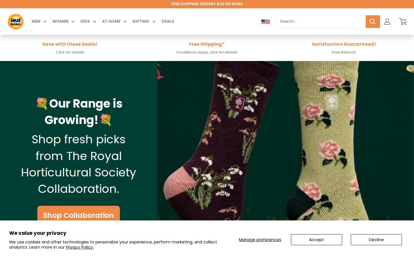 Heatholders homepage screenshot