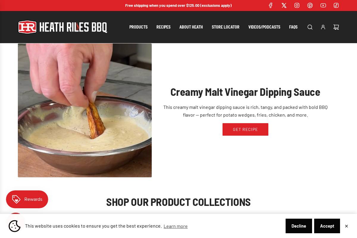 heathrilesbbq.com homepage screenshot