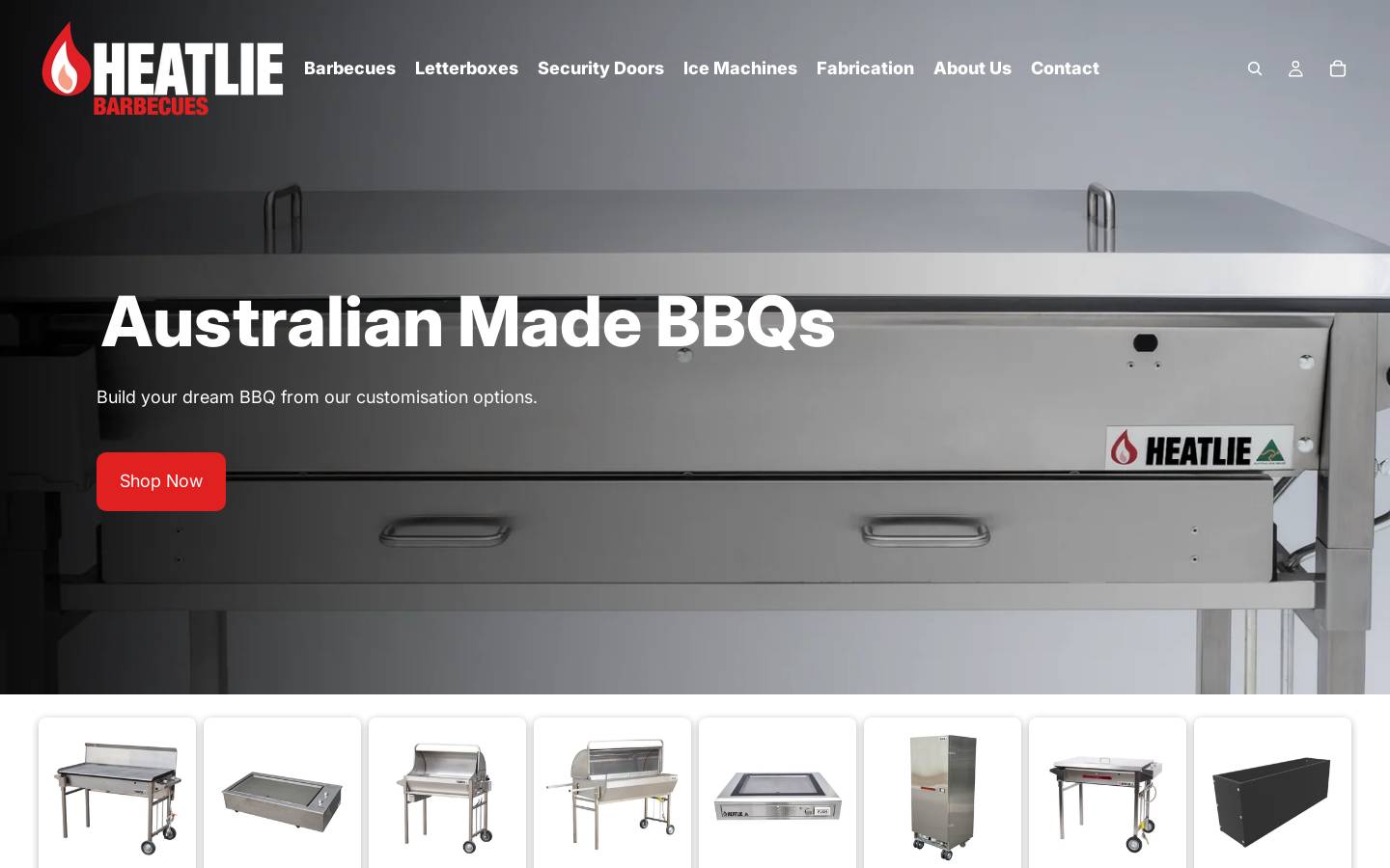 Heatlie Barbecues homepage screenshot