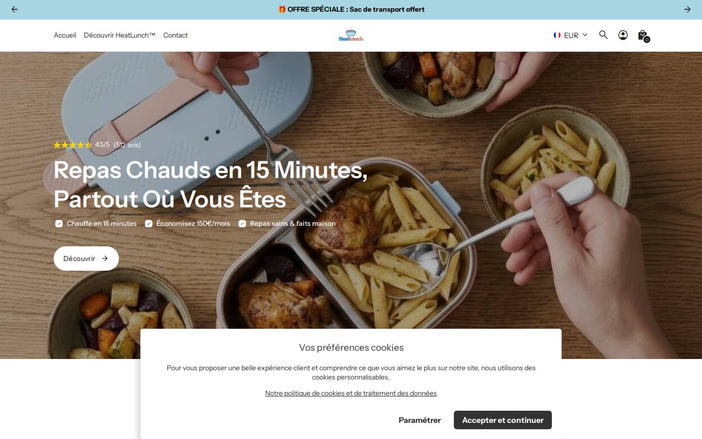 heatlunch.com homepage screenshot