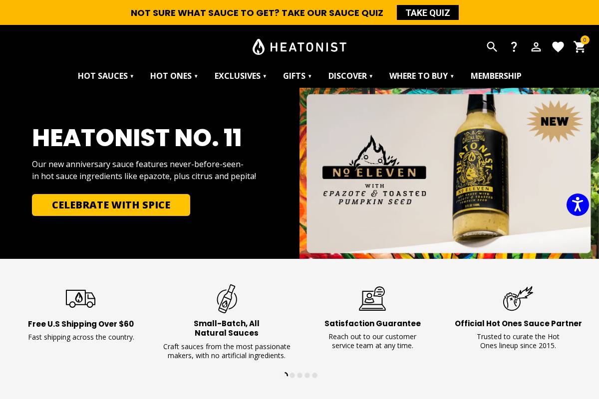 HEATONIST homepage screenshot