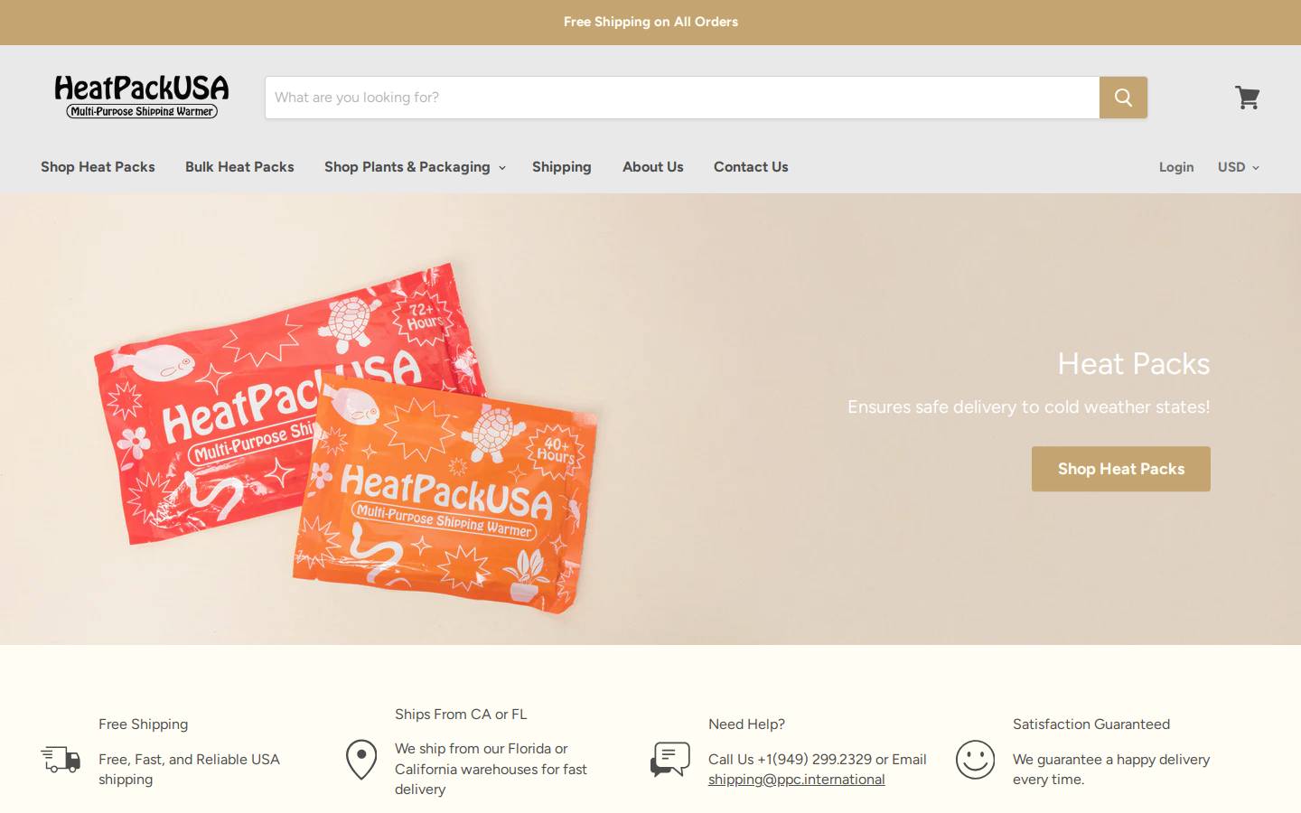 heatpackusa.com homepage screenshot