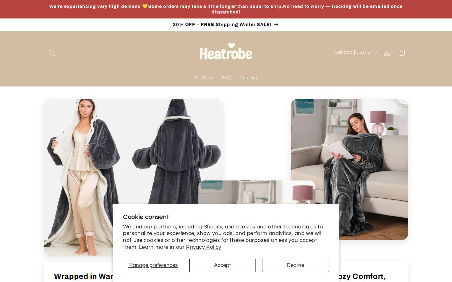 Heatrobe homepage screenshot