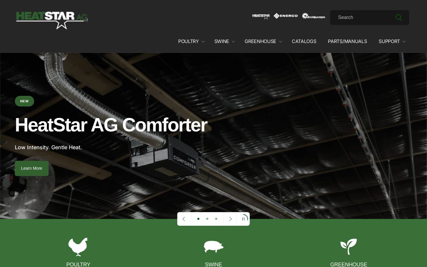 heatstarag.com homepage screenshot