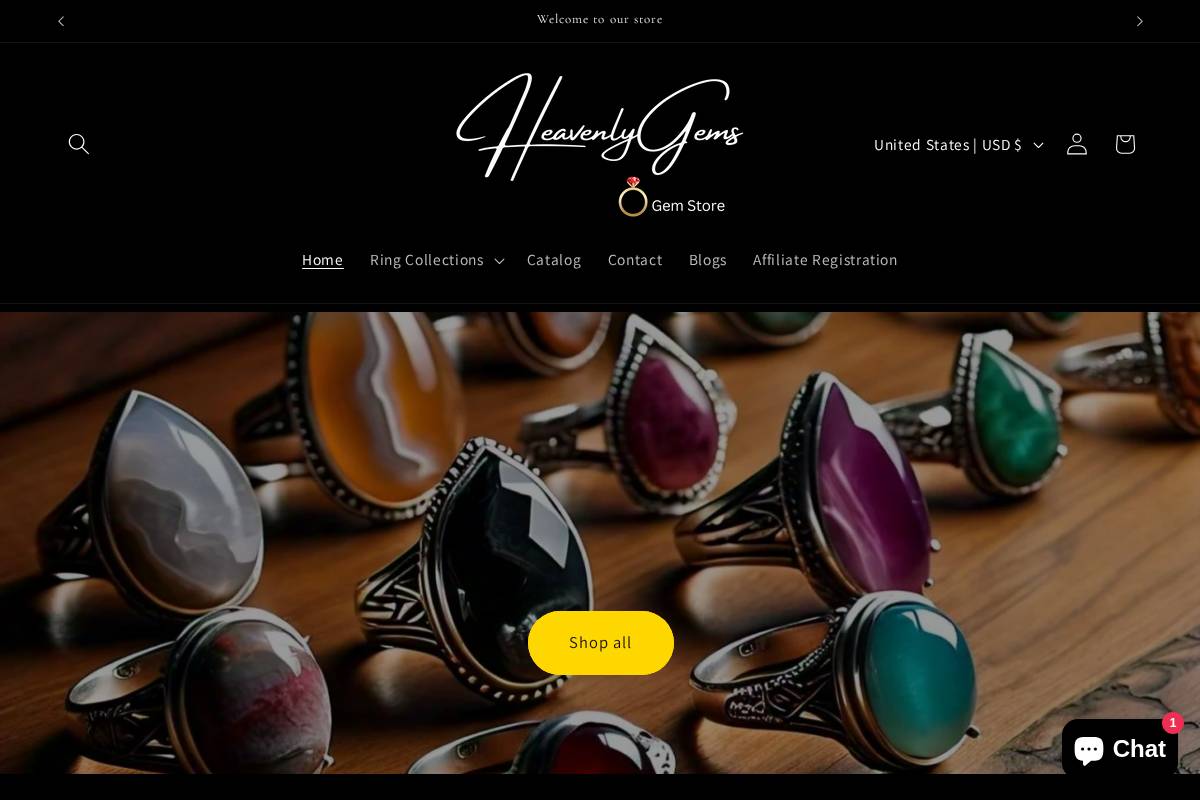heavenlygems.net homepage screenshot