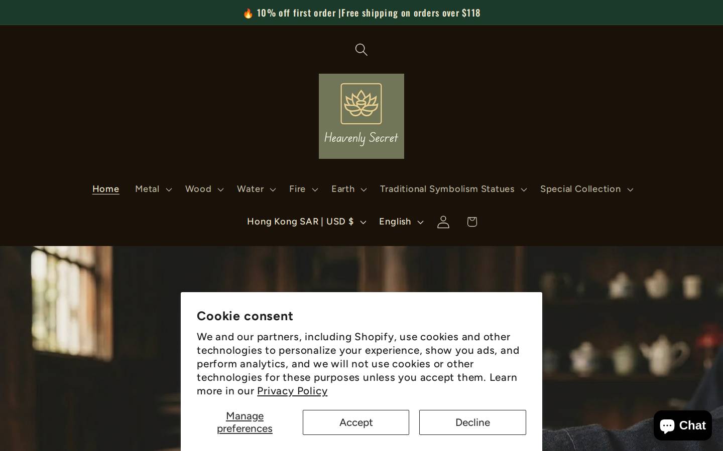 heavenlysecret.shop homepage screenshot