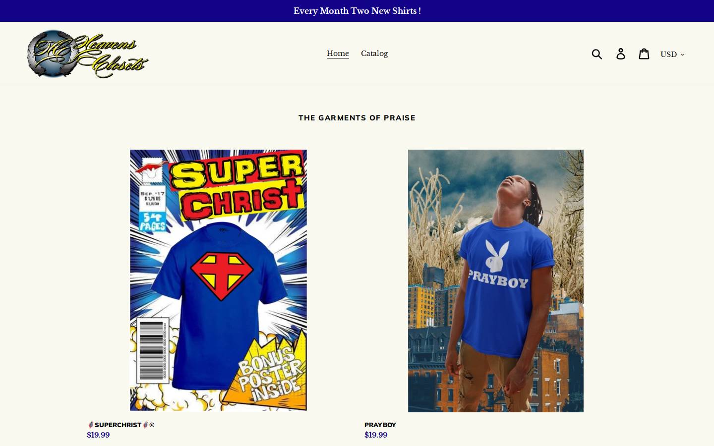 heavensclosets.com homepage screenshot