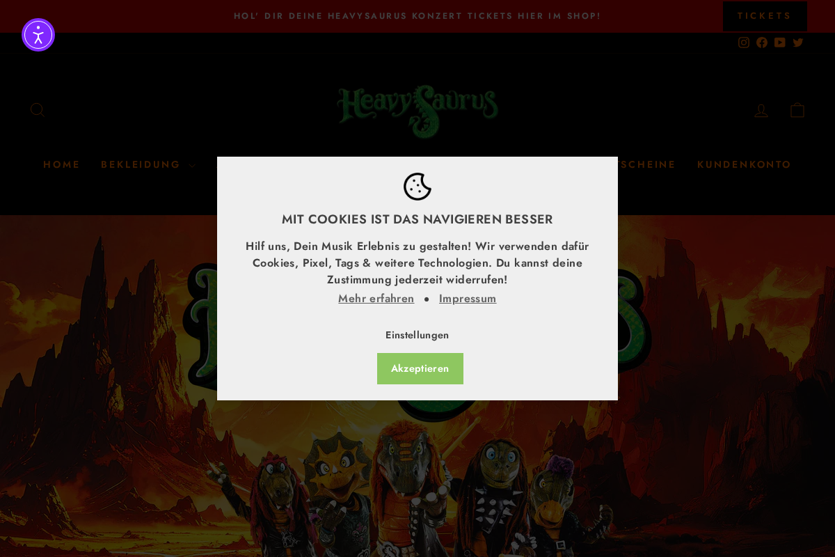 Heavysaurus Shop homepage screenshot