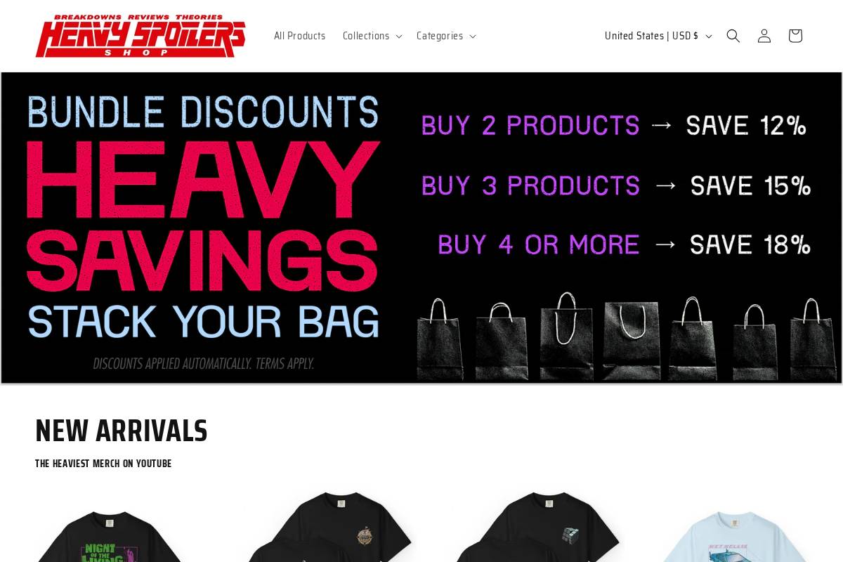heavyspoilers.shop homepage screenshot