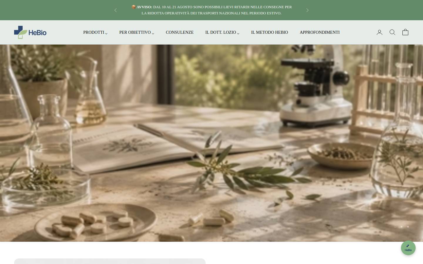 hebio.it homepage screenshot
