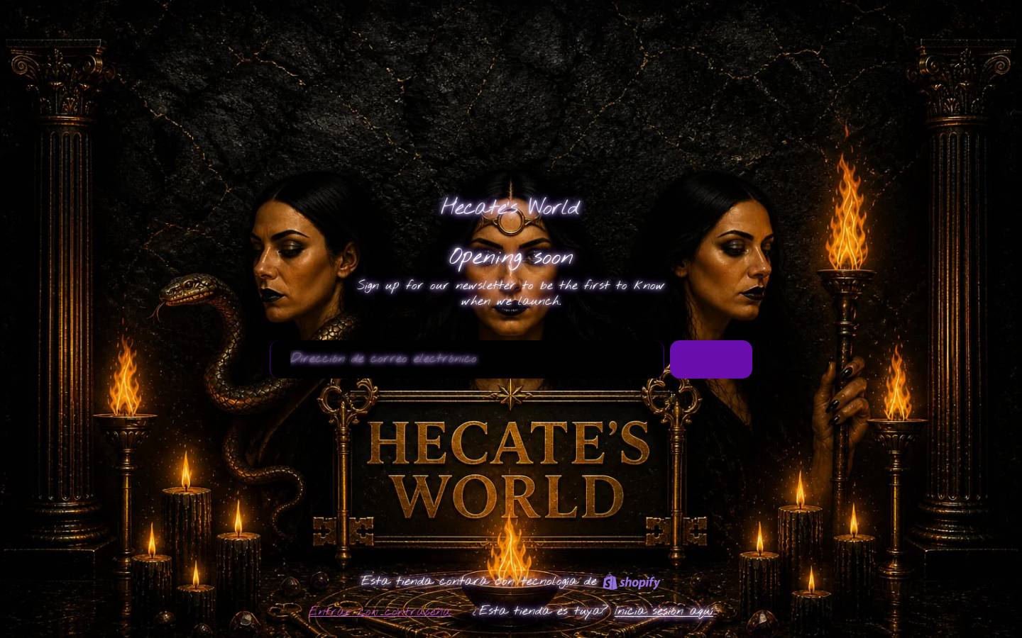 hecatesworld.com homepage screenshot