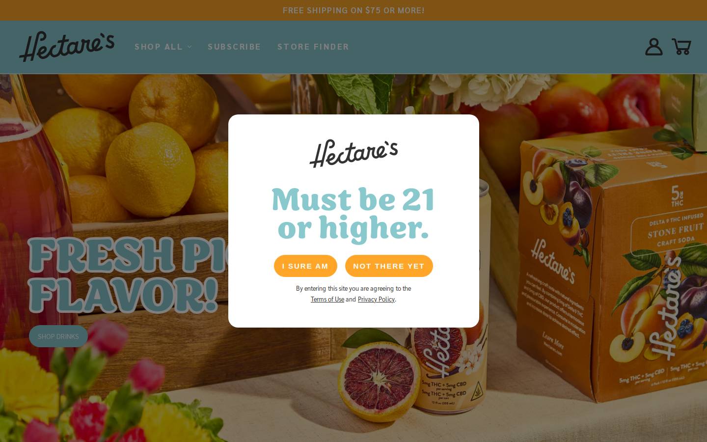 Hectare's homepage screenshot