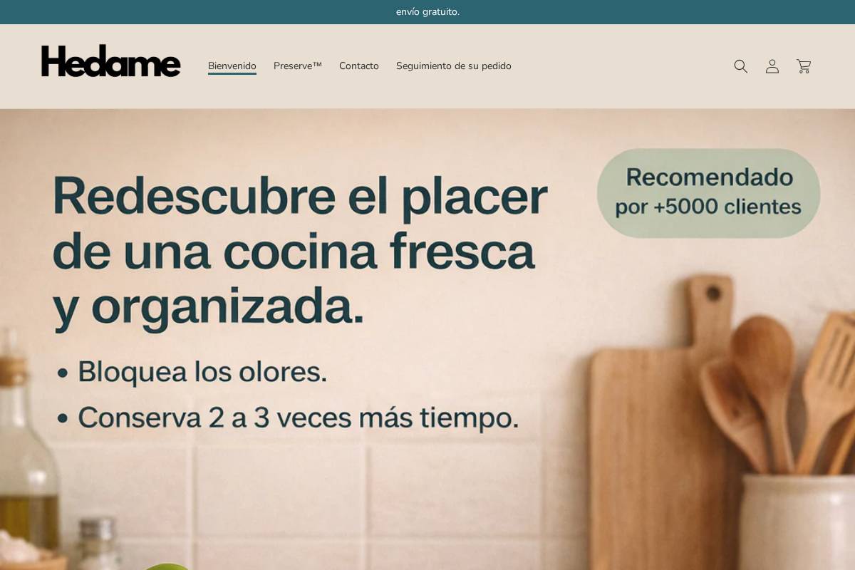 hedame.com homepage screenshot