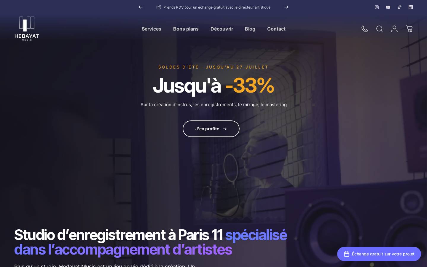 Hedayatmusic homepage screenshot