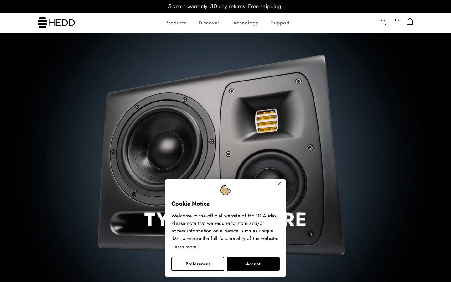 hedd.audio homepage screenshot