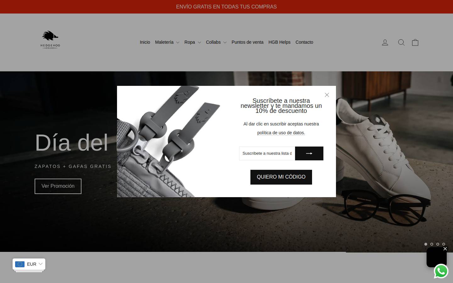 hedgehogbrand.com homepage screenshot