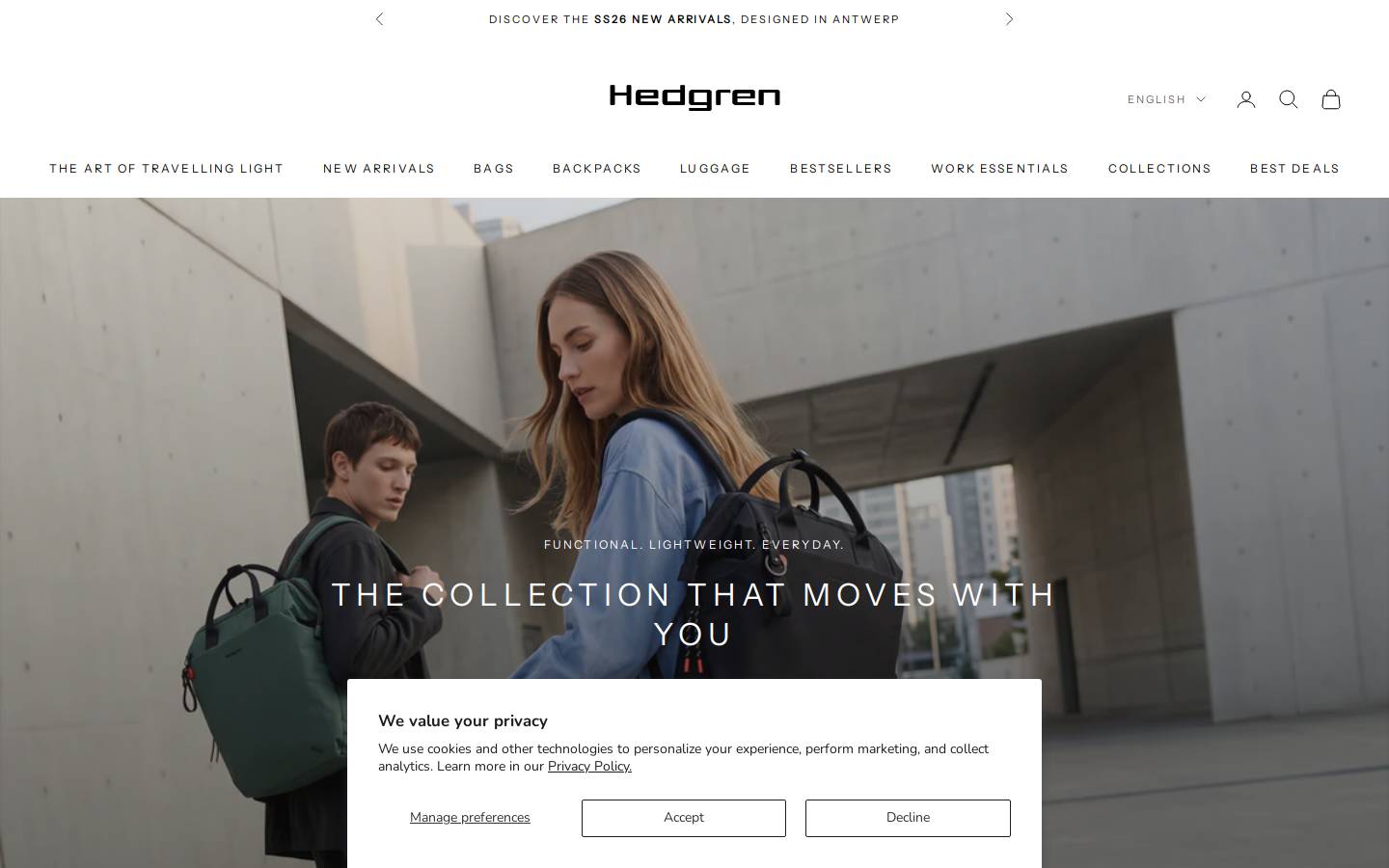 Hedgren homepage screenshot