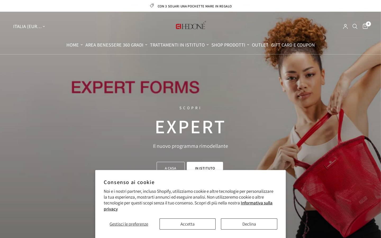 Hedoné Istituto di Bellezza homepage screenshot