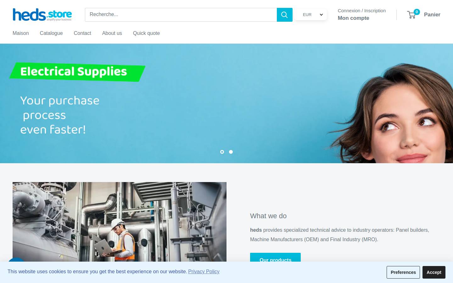 heds.store homepage screenshot