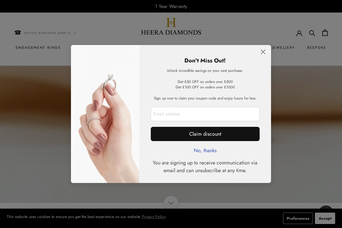 Heera Diamonds homepage screenshot