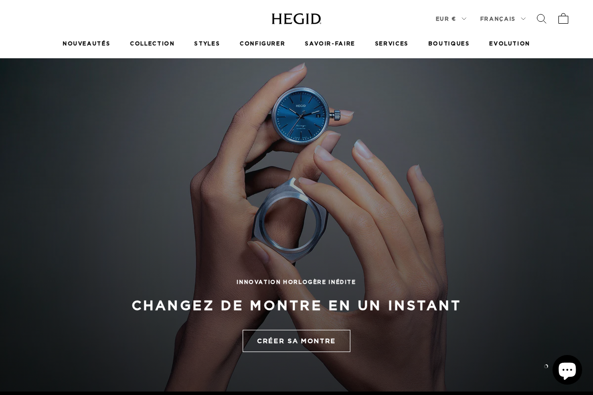 Hegid homepage screenshot