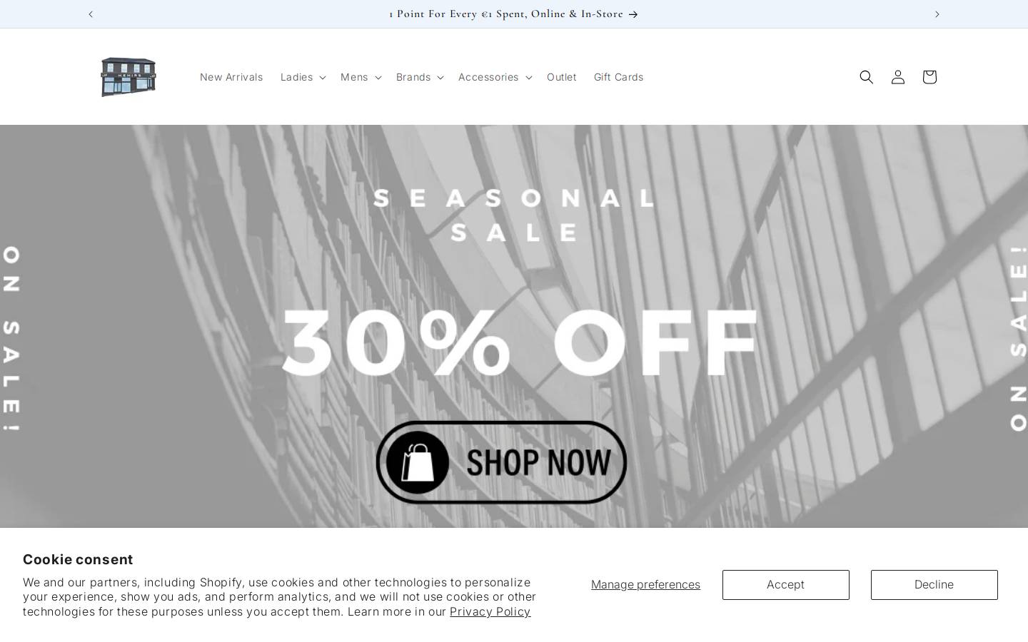 Hehir's Of Clifden homepage screenshot